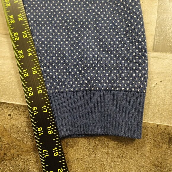 Vineyard Vines 1/4 Zip Pullover Sweater Men's XXL Blue Dot Knit Cotton Blend - Picture 7 of 11